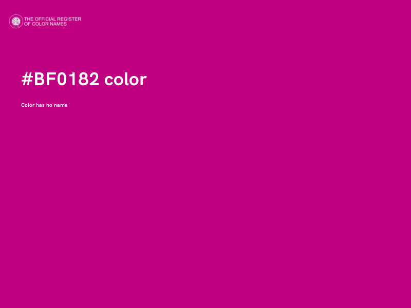 #BF0182 color image