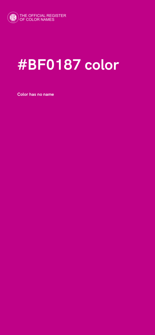 #BF0187 color image