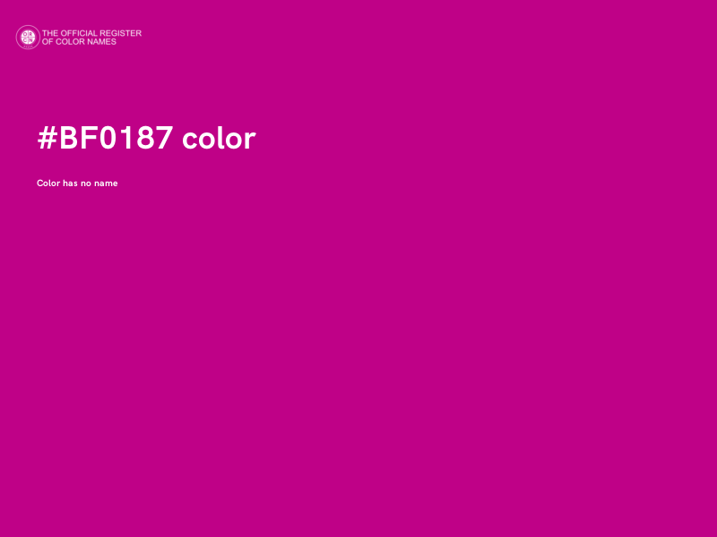 #BF0187 color image