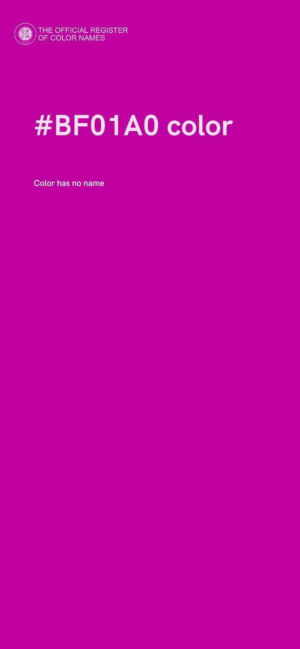 #BF01A0 color image
