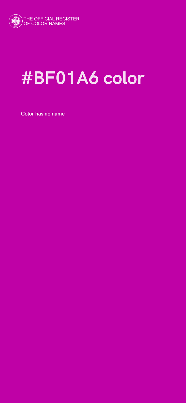 #BF01A6 color image