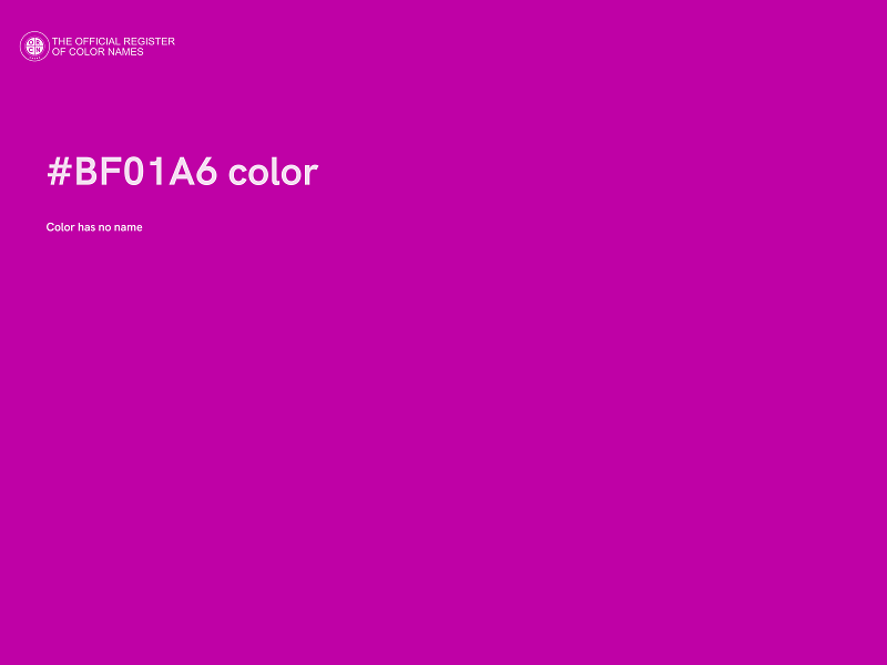 #BF01A6 color image