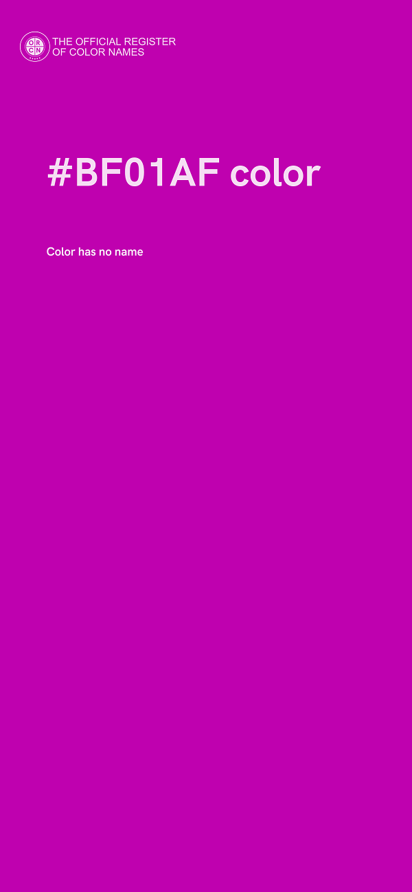 #BF01AF color image