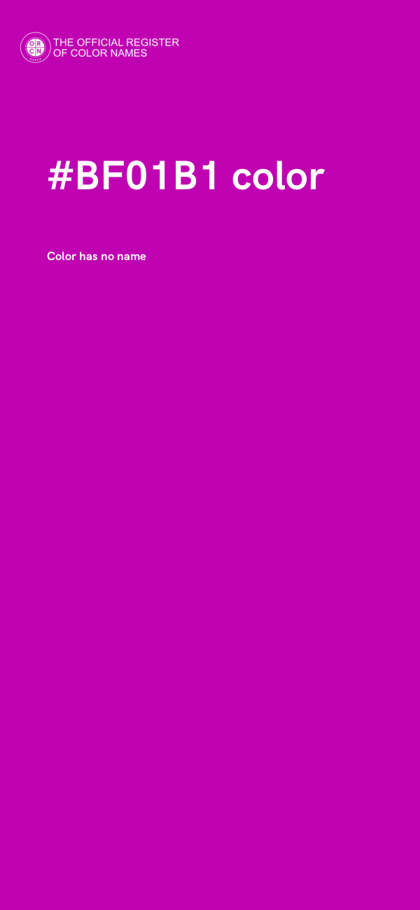 #BF01B1 color image