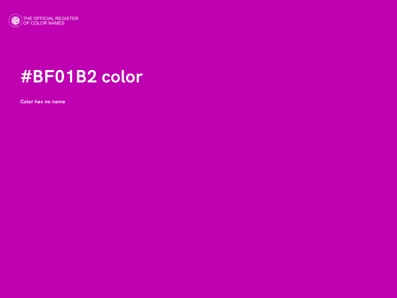 #BF01B2 color image