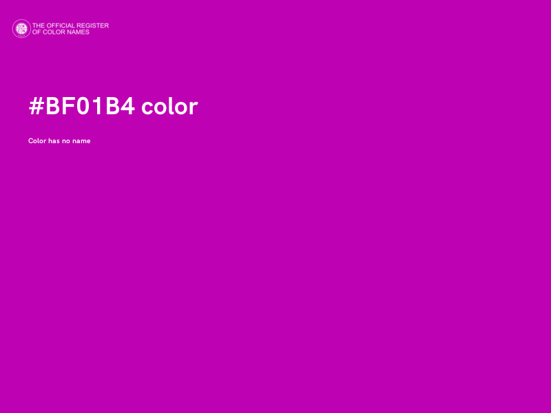 #BF01B4 color image