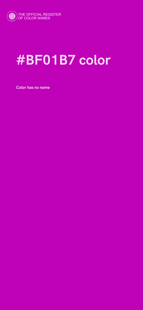 #BF01B7 color image