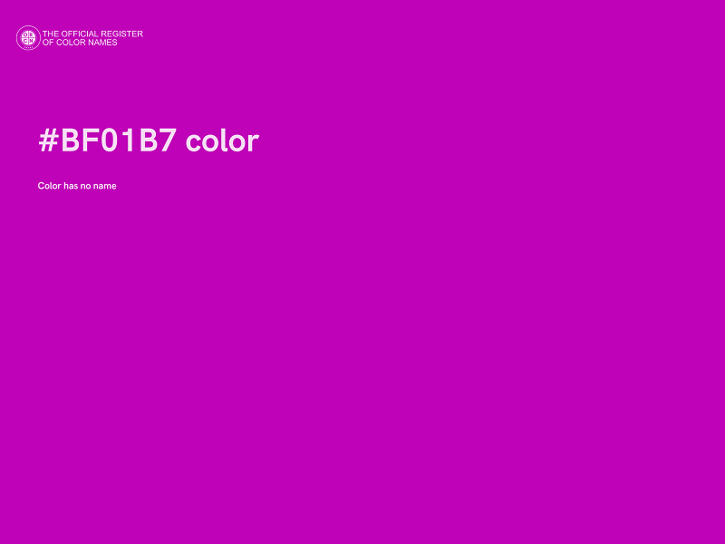 #BF01B7 color image