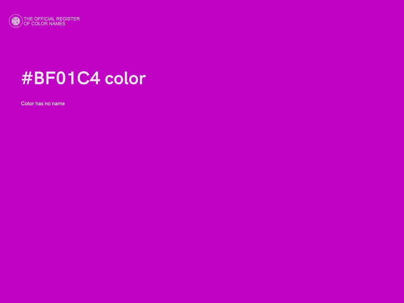 #BF01C4 color image