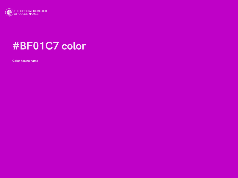 #BF01C7 color image