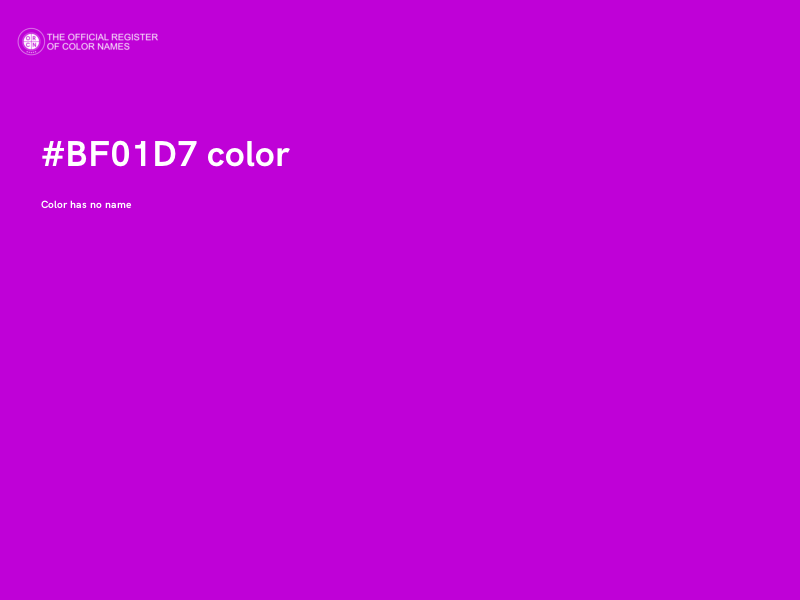 #BF01D7 color image
