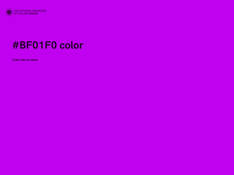 #BF01F0 color image