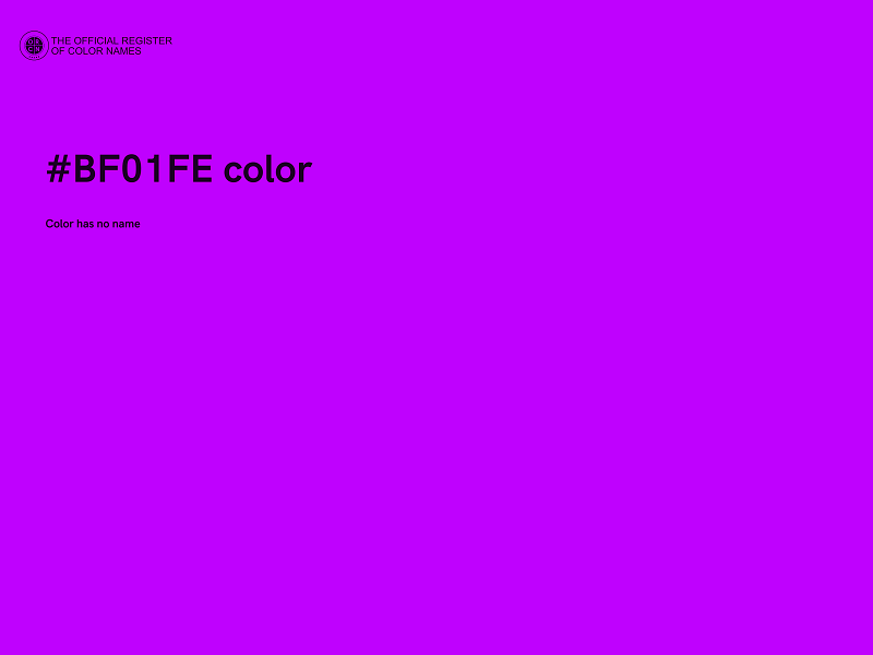 #BF01FE color image