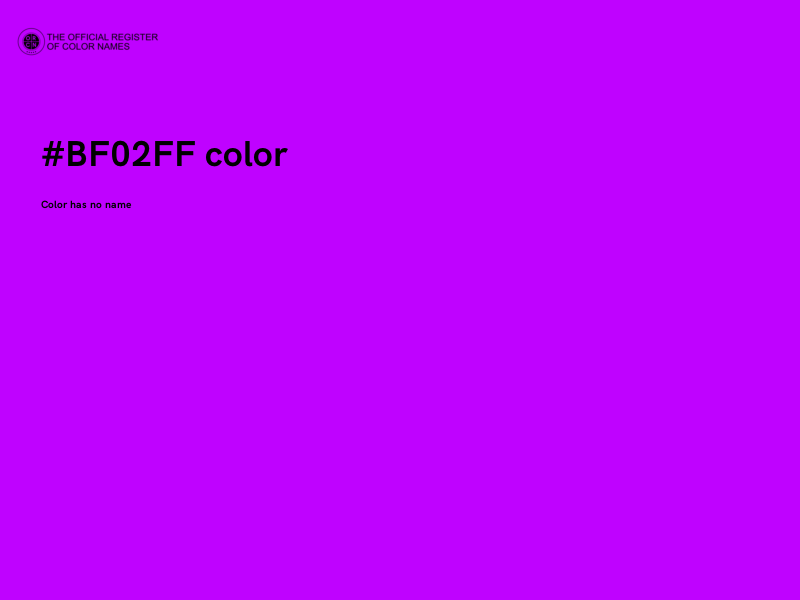 #BF02FF color image