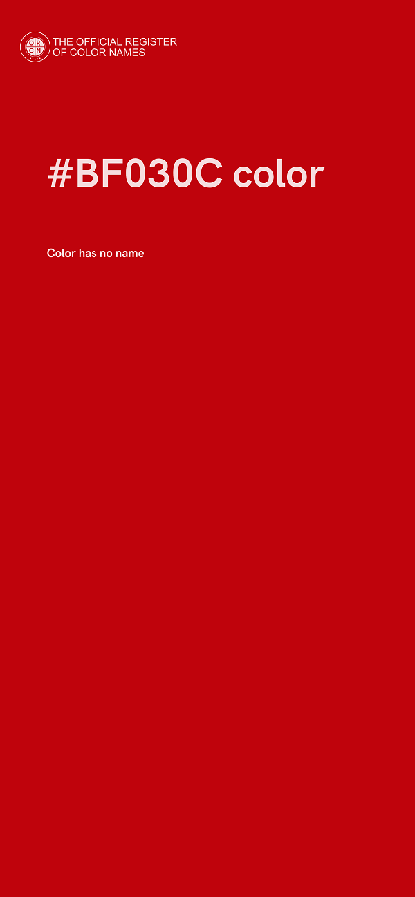 #BF030C color image