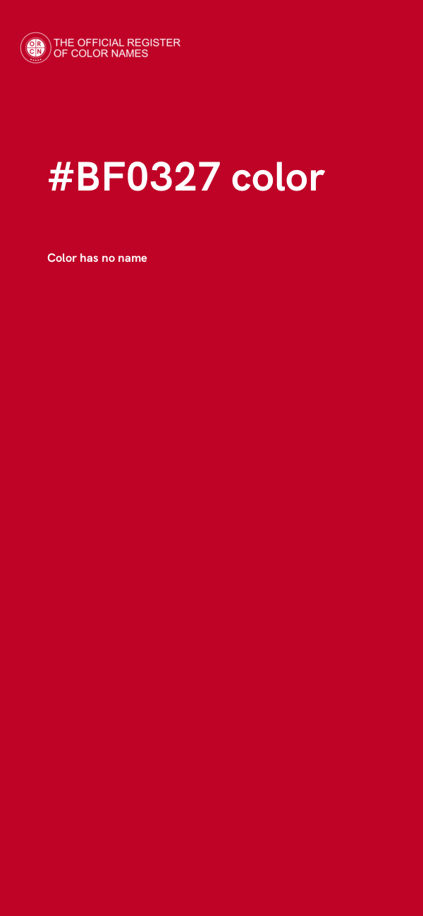 #BF0327 color image