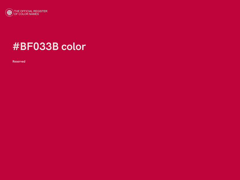 #BF033B color image