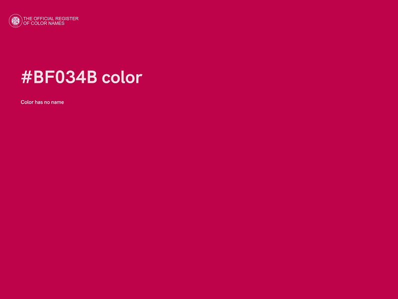 #BF034B color image