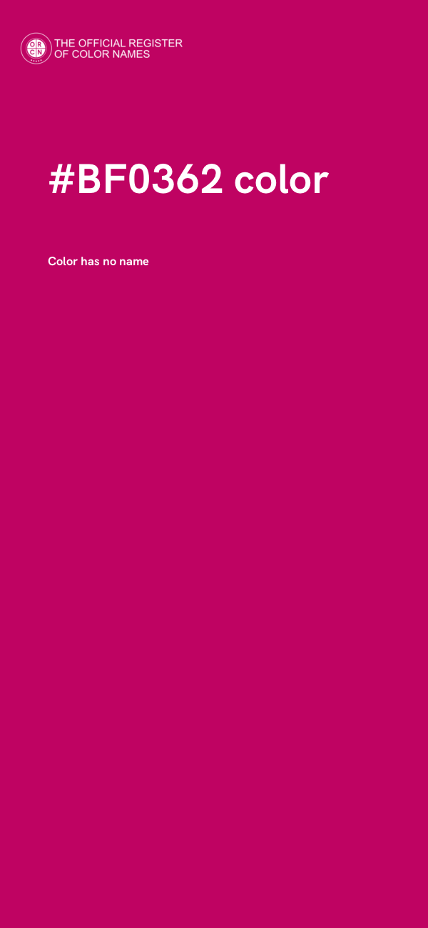 #BF0362 color image