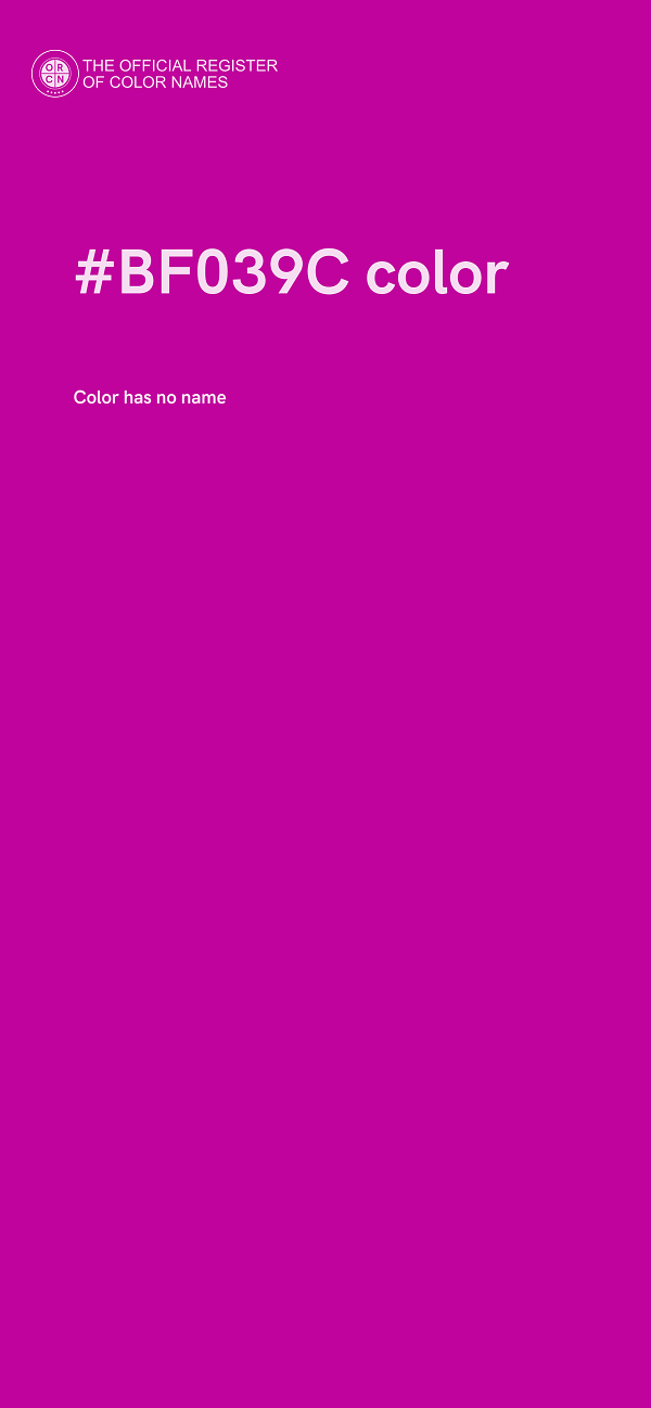 #BF039C color image