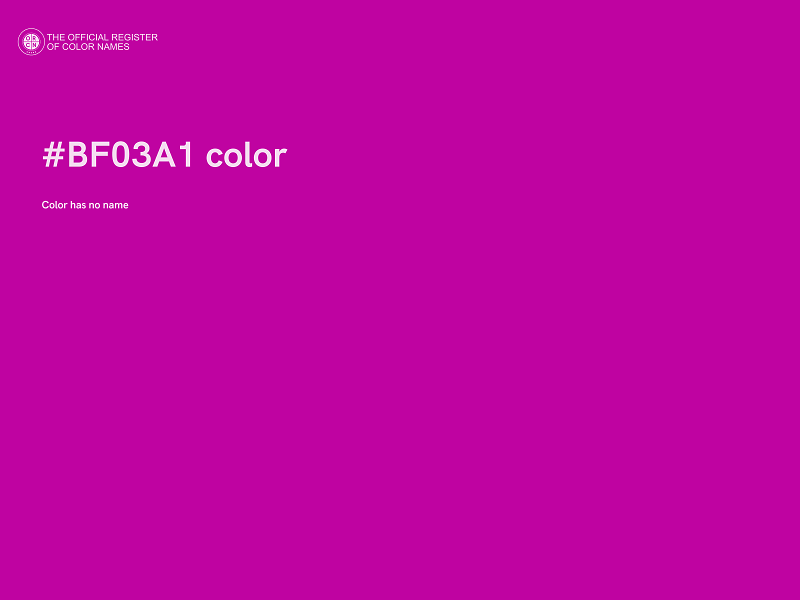 #BF03A1 color image