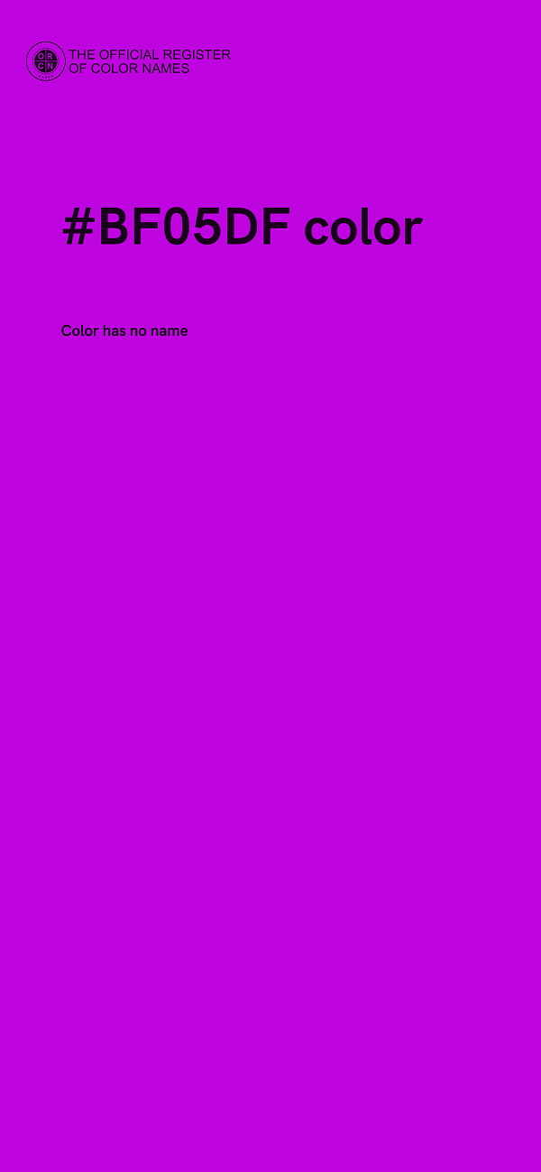 #BF05DF color image