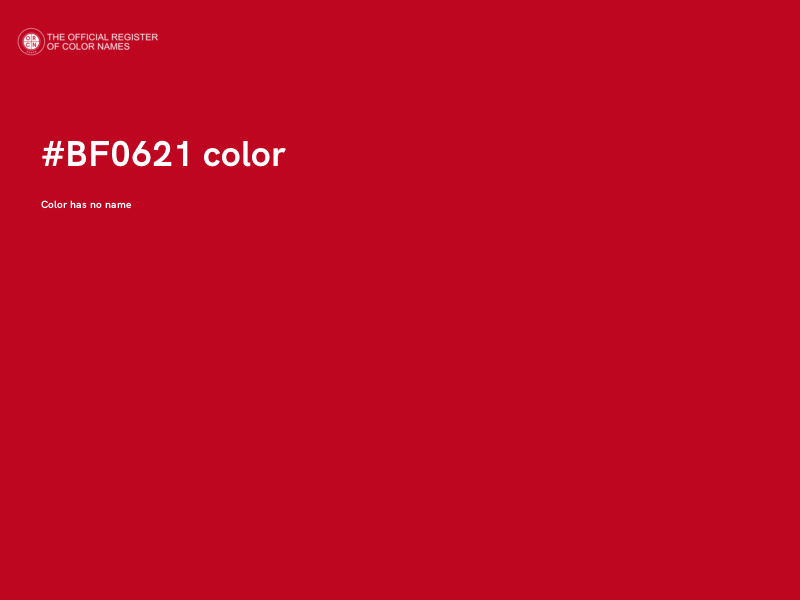#BF0621 color image