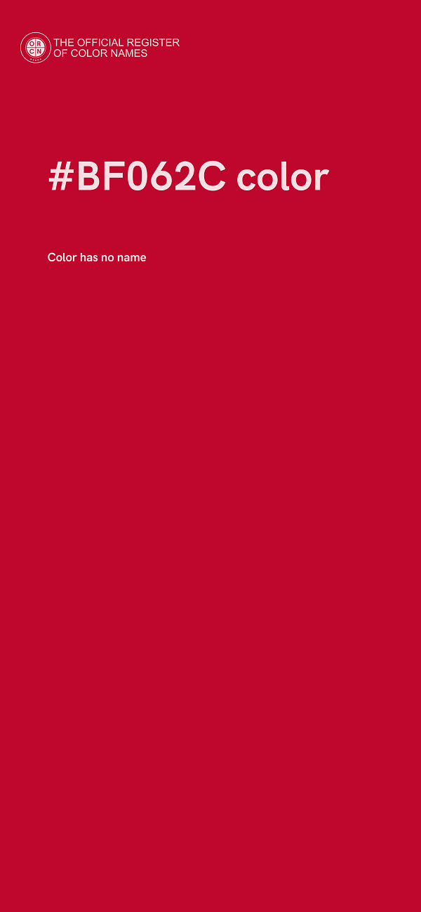 #BF062C color image