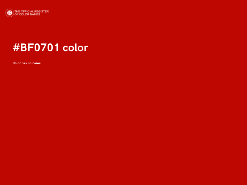 #BF0701 color image