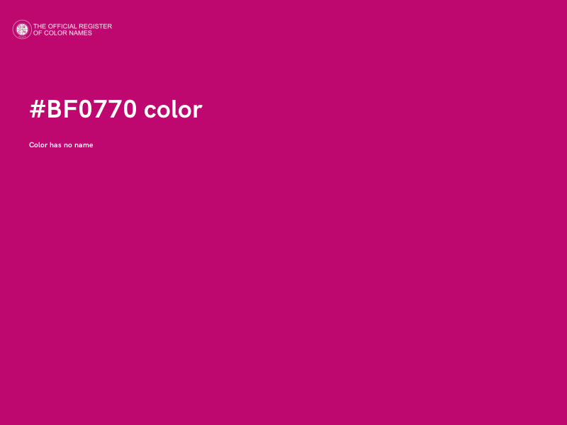 #BF0770 color image