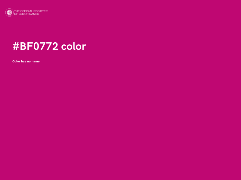 #BF0772 color image