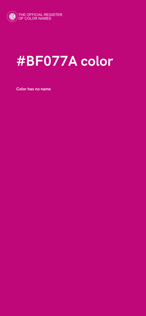#BF077A color image