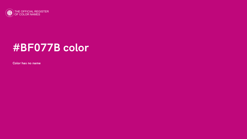 #BF077B color image