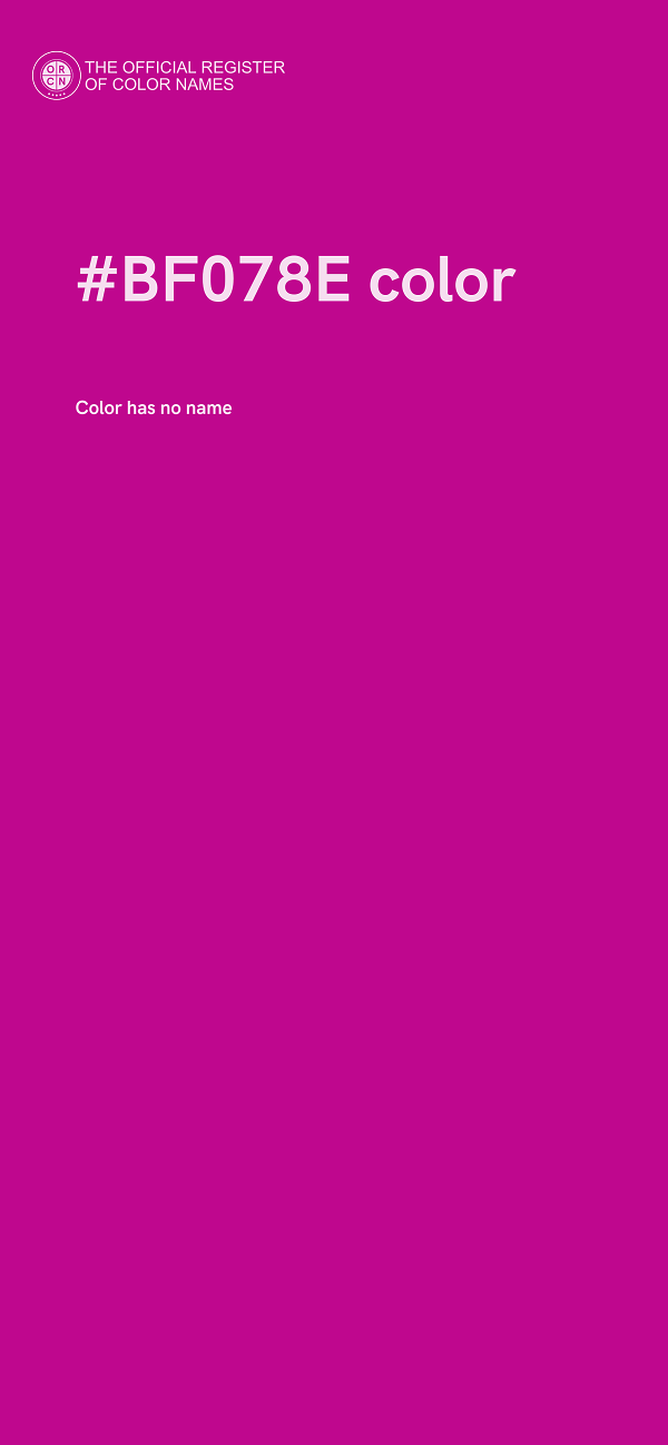 #BF078E color image