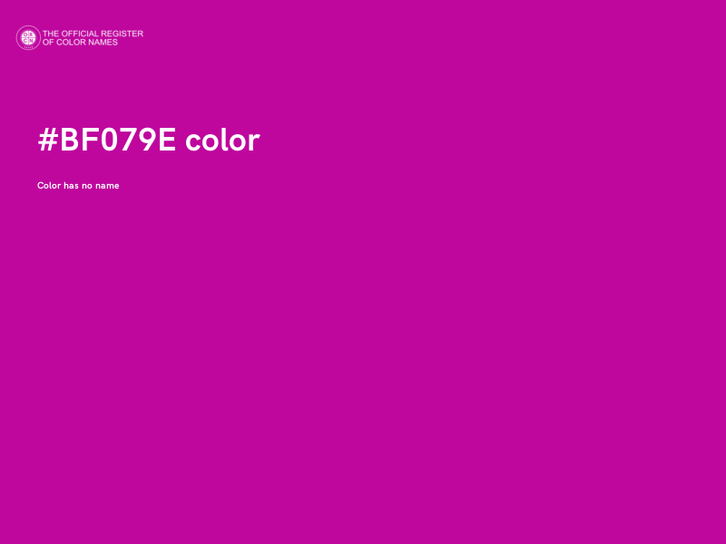 #BF079E color image