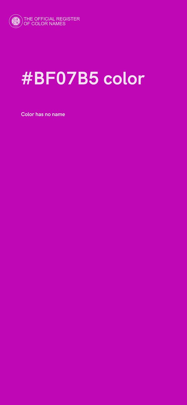 #BF07B5 color image