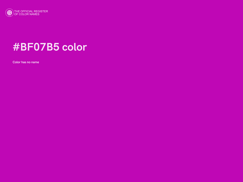 #BF07B5 color image