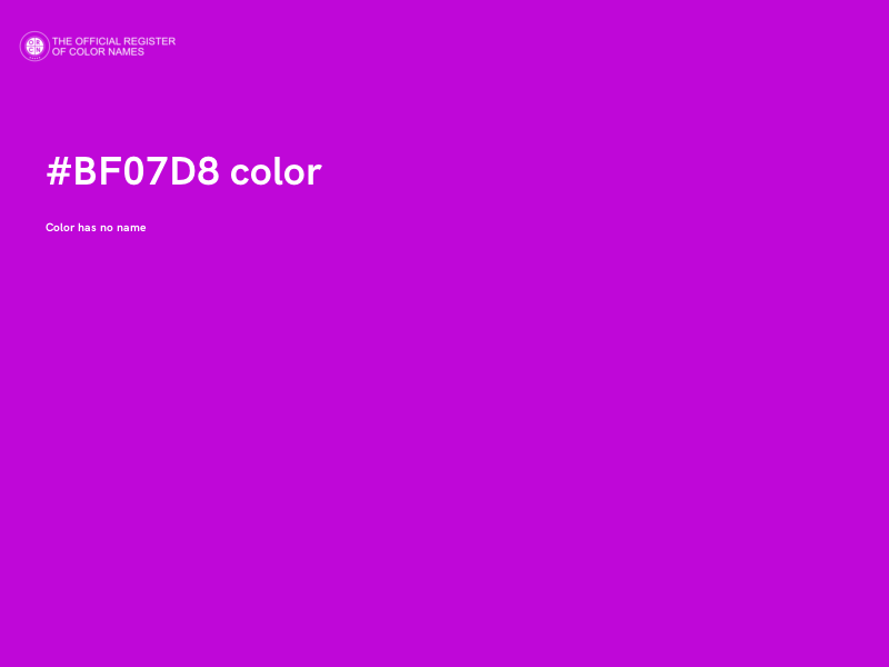 #BF07D8 color image