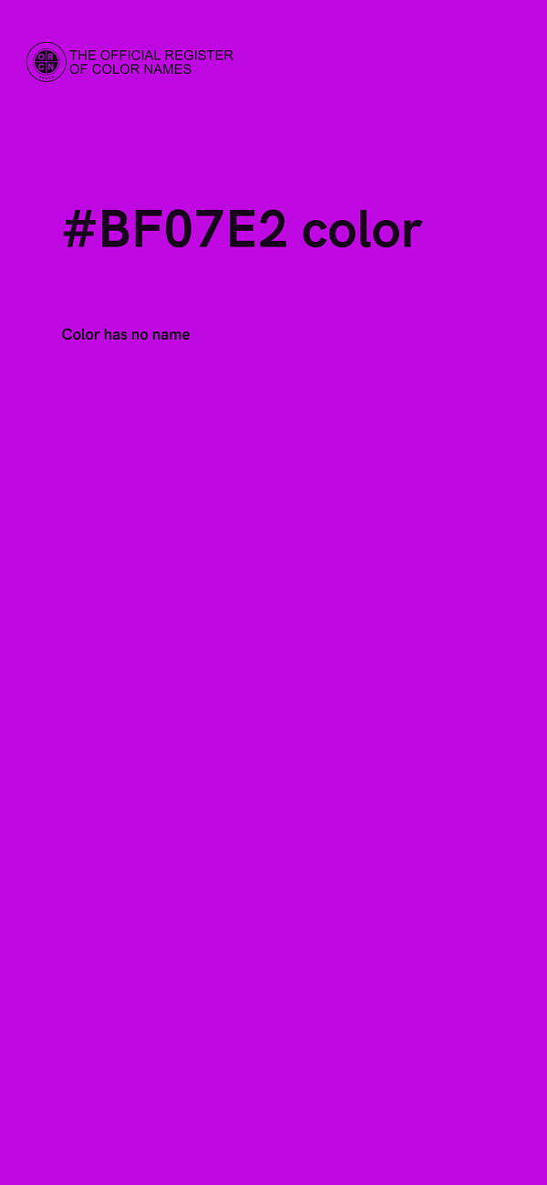 #BF07E2 color image