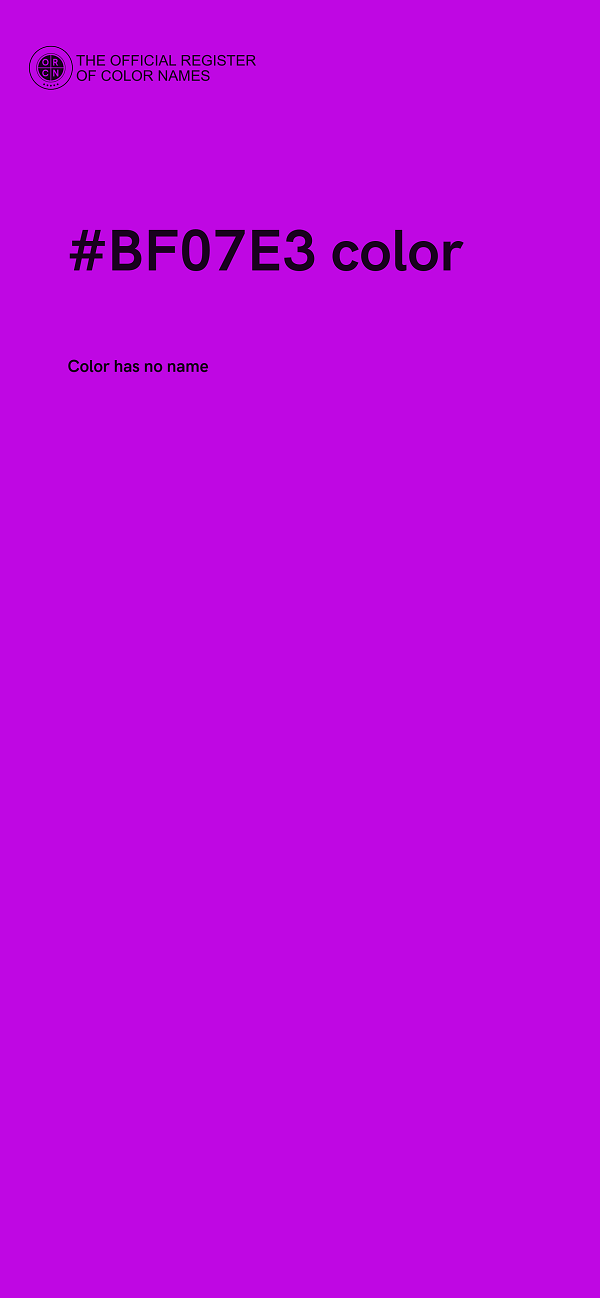 #BF07E3 color image
