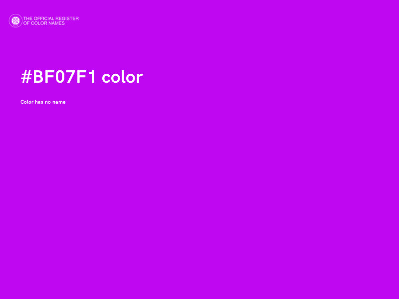 #BF07F1 color image