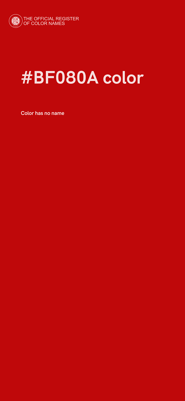 #BF080A color image