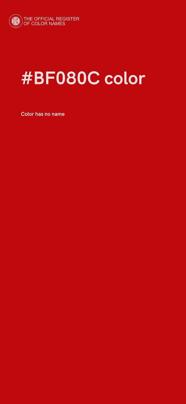 #BF080C color image