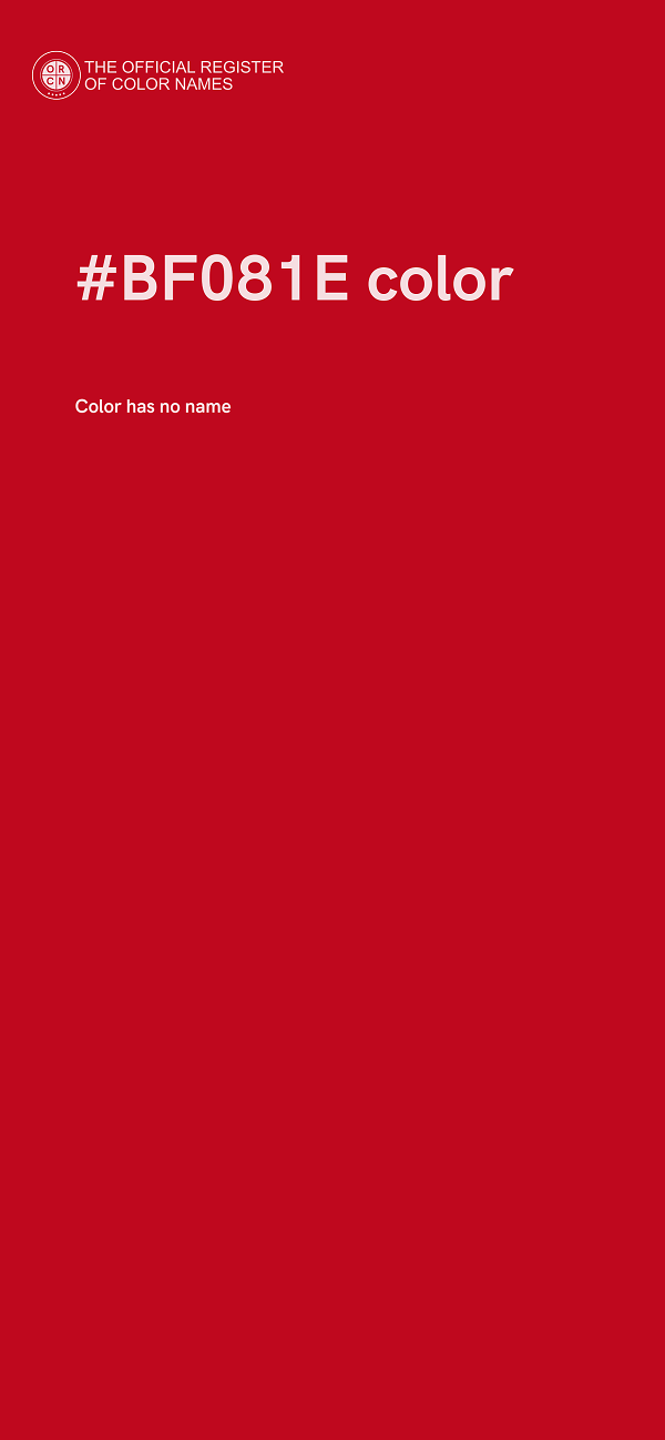 #BF081E color image