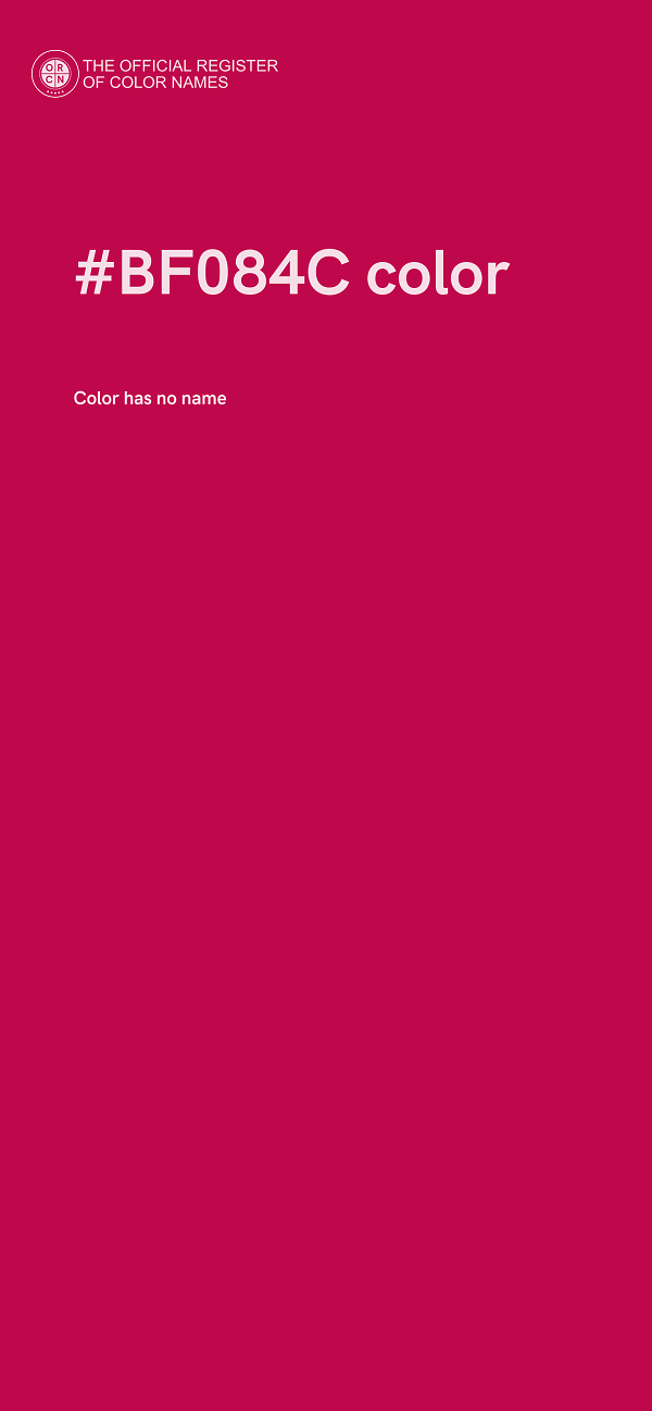 #BF084C color image