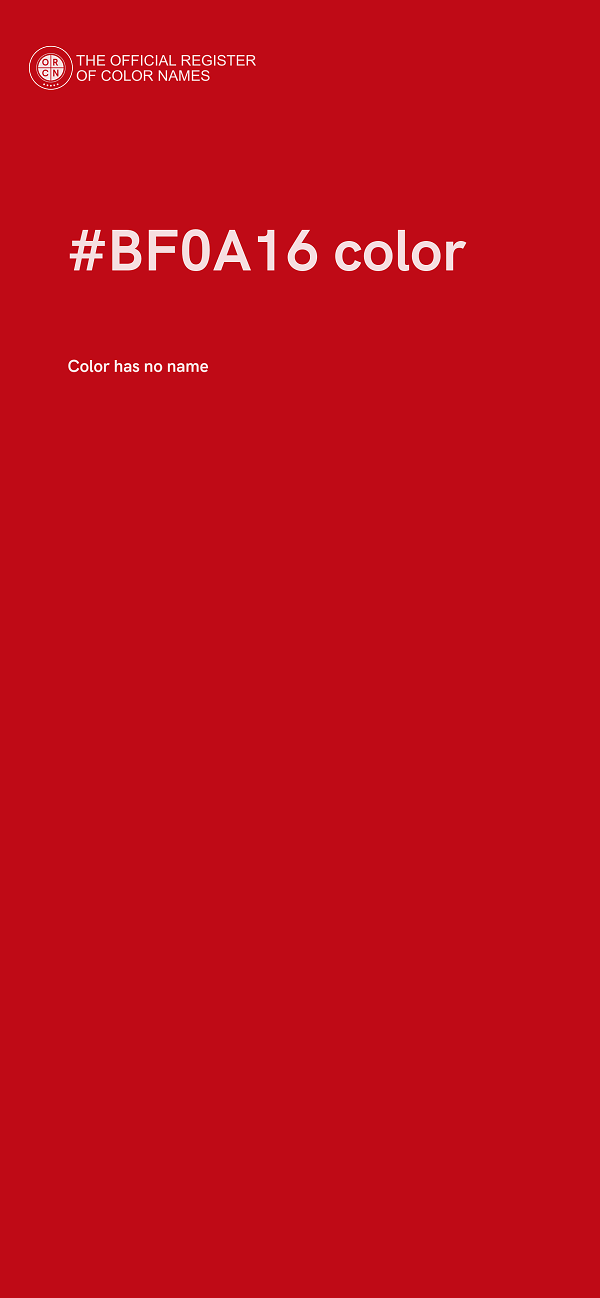 #BF0A16 color image