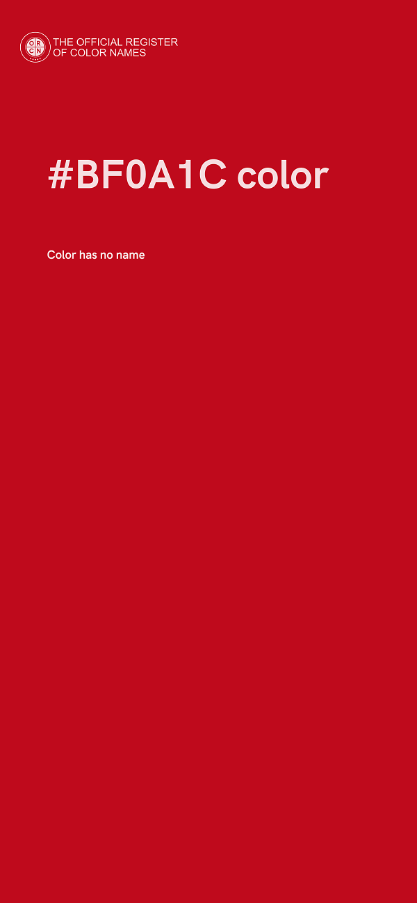 #BF0A1C color image