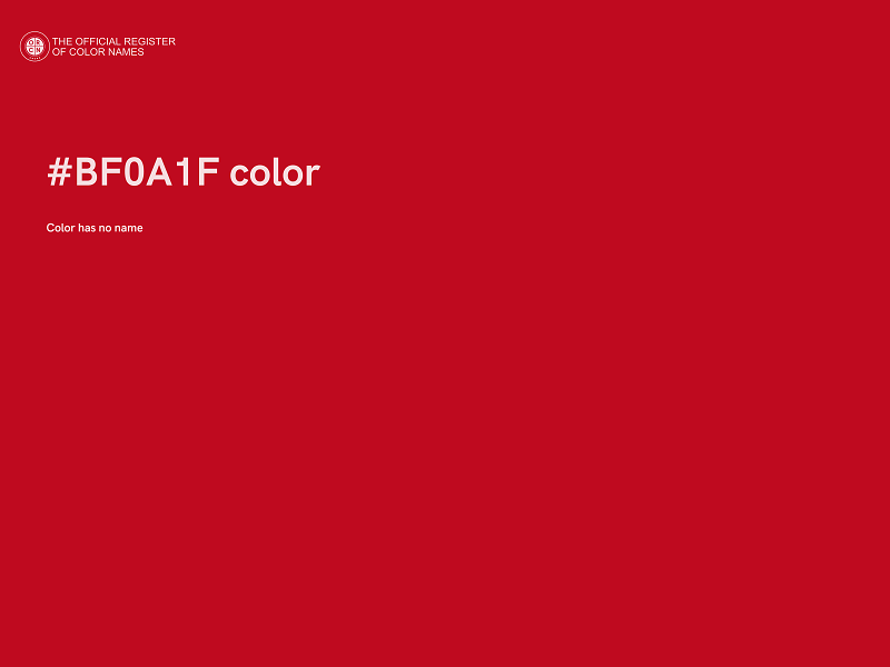 #BF0A1F color image