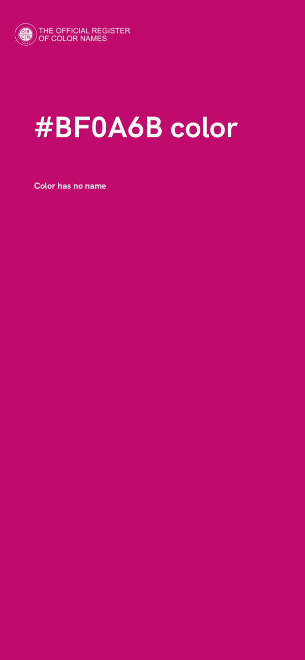 #BF0A6B color image