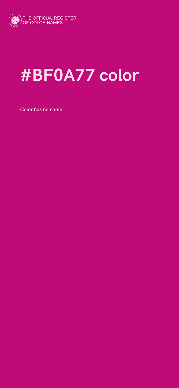 #BF0A77 color image